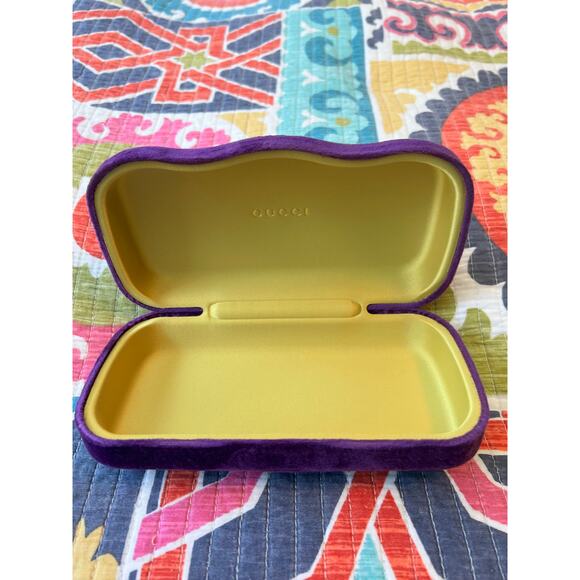 Gucci Purple Large Hard Case Authentic Clamshell Eyeglasses Sunglasses Case - Picture 5 of 6